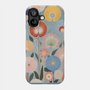 Hilma's Blossom Symphony: Abstract Floral Patterns Phone Case