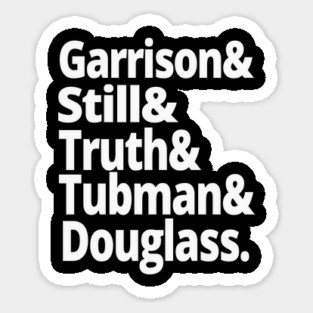 US History Abolitionist Leaders Harriet Tubman Frederick Douglass Sticker
