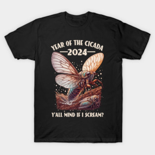 Entomology Cicada Year Of The Cicada 2024 Brood Cicada Lover T-Shirt