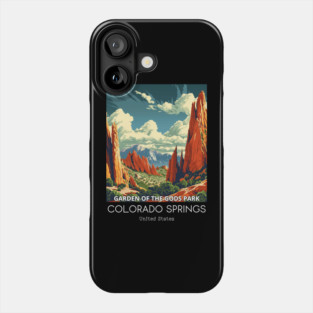 A Vintage Travel Illustration of the Garden of the Gods Park - Colorado - US Phone Case