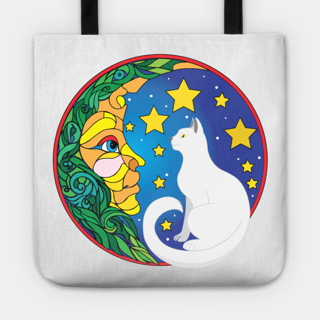 The Moon and The Cat Tote by DickinsonDesign