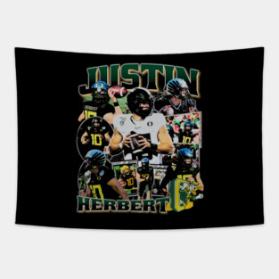 Justin Herbert College Vintage Bootleg Tapestry
