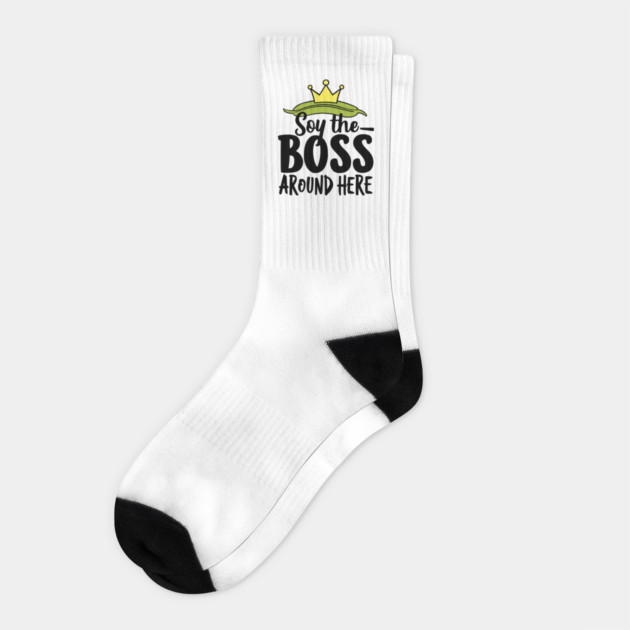 Soy The Boss Around Here Plant-Based Lifestyle Socks by Anticorporati