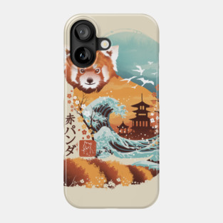 Ukiyo e Red Panda Phone Case