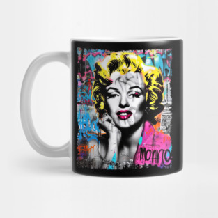 Marilyn Monroe Graffiti Pop Art Tattoo Mug