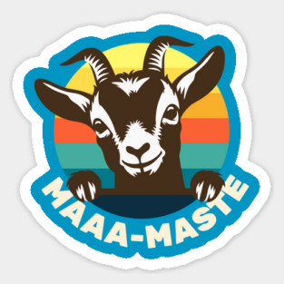 Goat Yoga - Maaa-Maste - Cute Goat Sticker