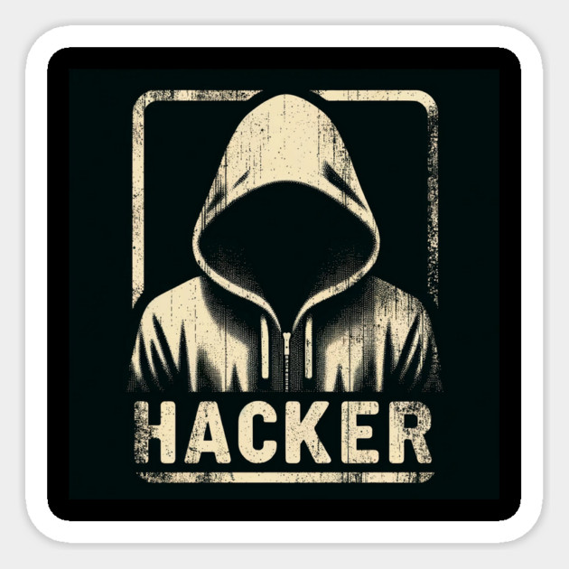 Hacker Sticker by Hack The Planet