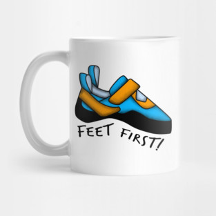 Climbing Shoe Feet First Mug