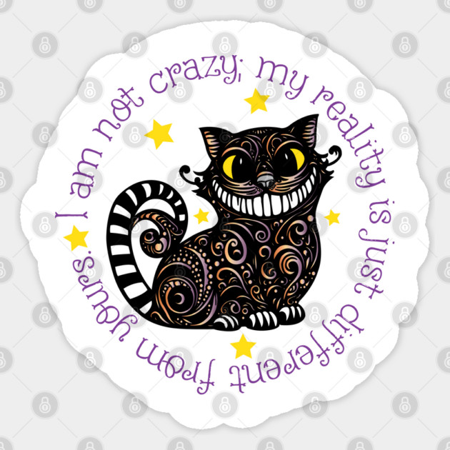 Cheshire Cat Sticker by DickinsonDesign