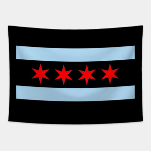 Styley Chicago Flag Grey Small Tapestry
