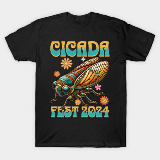 Cicada Fest 2024 - Vibrant Festival Cicada Artwork Design T-Shirt