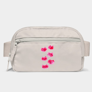 Red Watercolor Kitty Faces Bag