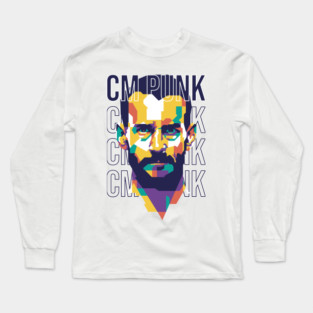 CM Punk WPAP Style Long Sleeve T-Shirt
