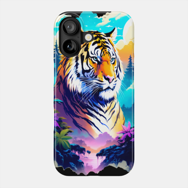 Tiger in the Mountains and Forests Phone Case by BirdsnStuff