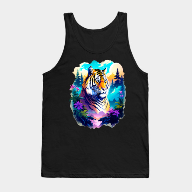 Tiger in the Mountains and Forests Tank Top by BirdsnStuff