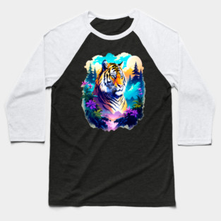 Tiger in the Mountains and Forests Baseball T-Shirt