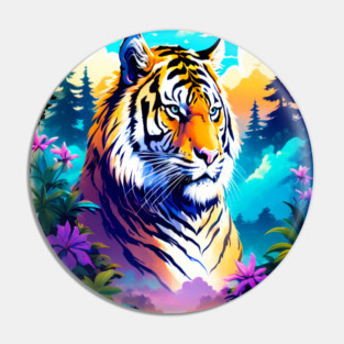 Tiger in the Mountains and Forests Pin