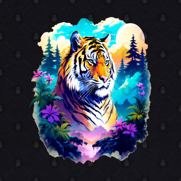 Tiger in the Mountains and Forests by BirdsnStuff