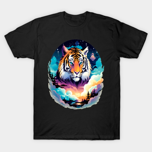 Tiger in the Mountains and Forests T-Shirt by BirdsnStuff