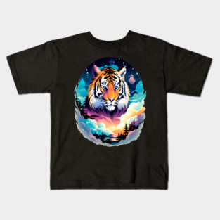 Tiger in the Mountains and Forests Kids T-Shirt