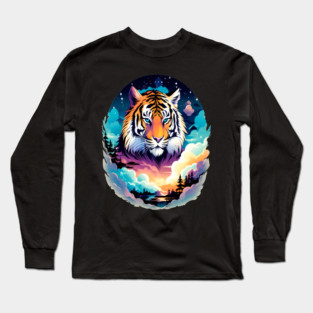 Tiger in the Mountains and Forests Long Sleeve T-Shirt