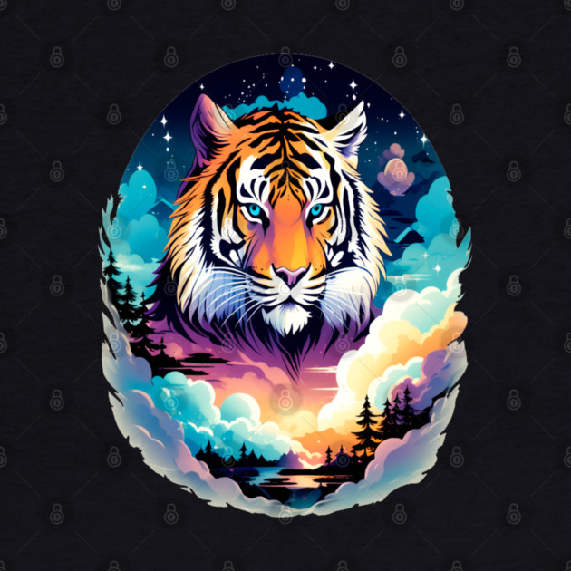 Tiger in the Mountains and Forests by BirdsnStuff