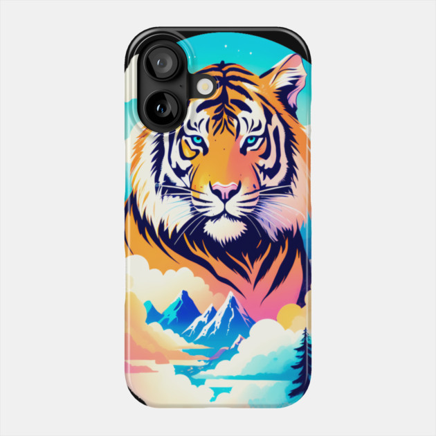 Tiger in the Mountains and Forests Phone Case by BirdsnStuff