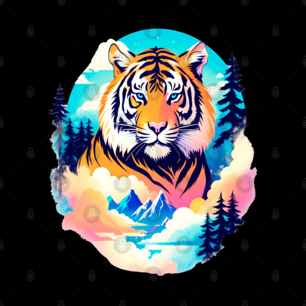 Tiger in the Mountains and Forests by BirdsnStuff