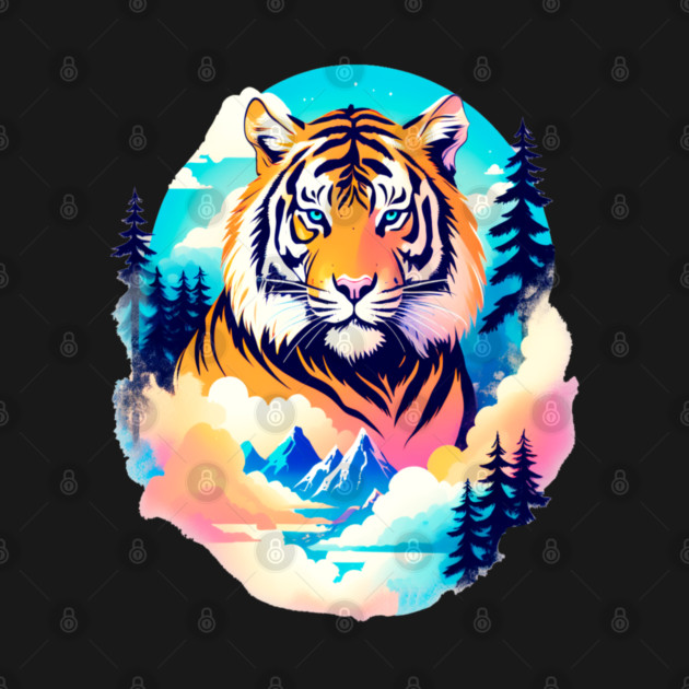 Tiger in the Mountains and Forests by BirdsnStuff