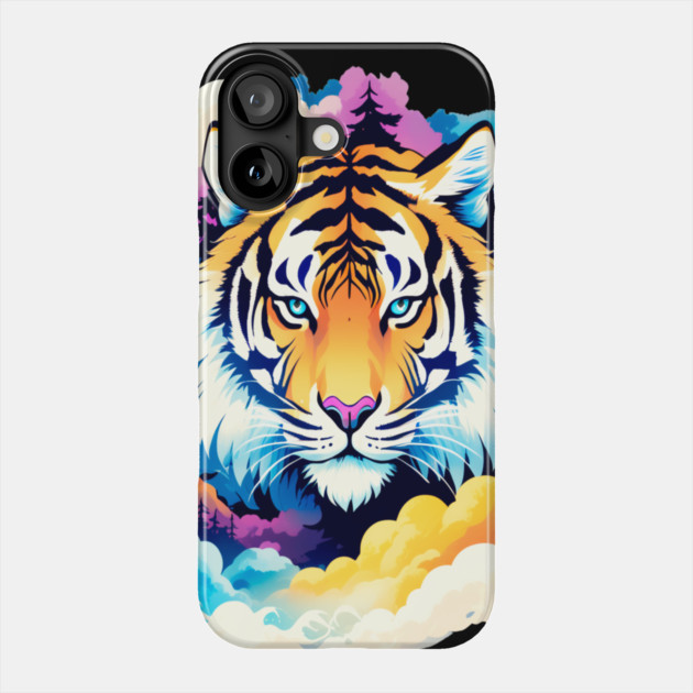 Tiger in the Mountains and Forests Phone Case by BirdsnStuff