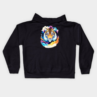 Tiger in the Mountains and Forests Kids Hoodie
