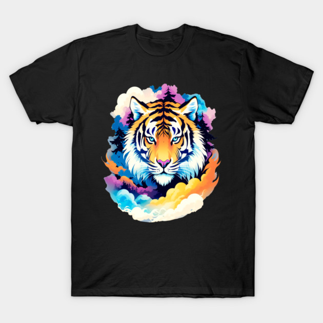 Tiger in the Mountains and Forests T-Shirt by BirdsnStuff