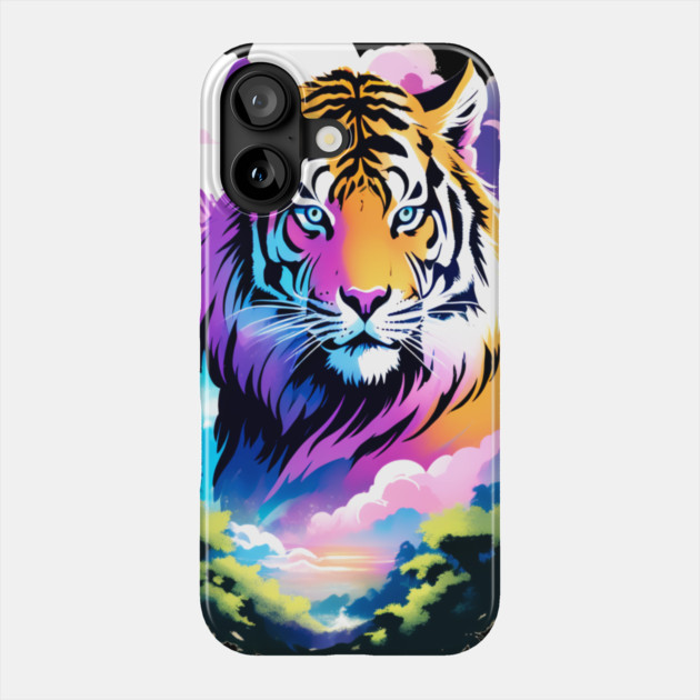 Tiger in the Mountains and Forests Phone Case by BirdsnStuff