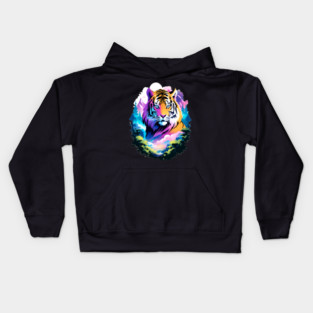 Tiger in the Mountains and Forests Kids Hoodie