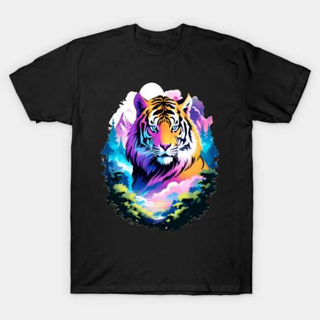 Tiger in the Mountains and Forests T-Shirt by BirdsnStuff