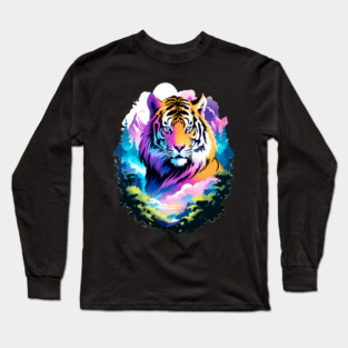 Tiger in the Mountains and Forests Long Sleeve T-Shirt