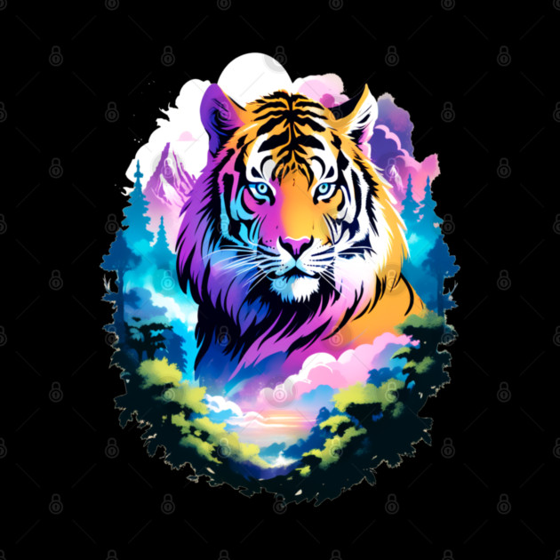 Tiger in the Mountains and Forests by BirdsnStuff