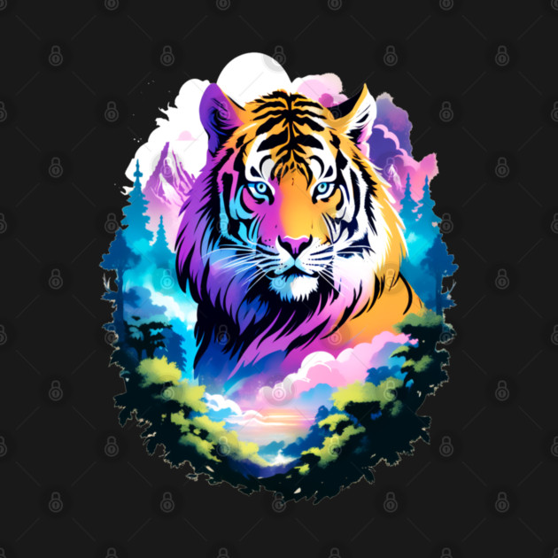 Tiger in the Mountains and Forests by BirdsnStuff