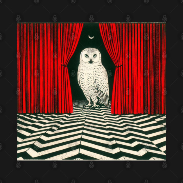 The Owl is not in the Red Room as it seems... by Tiger Mountain Design Co.