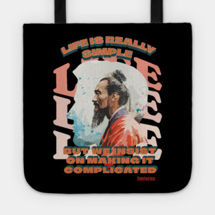 Life is Really Simple, Motivational Quote Tote