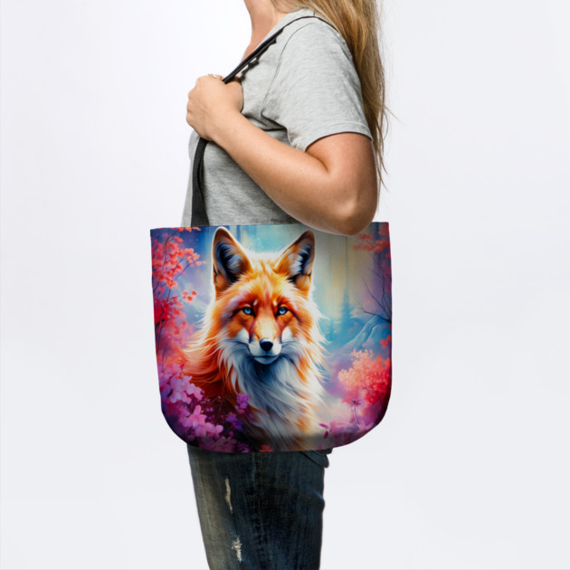 Red Fox with Flowers and Forests by BirdsnStuff