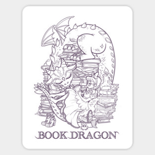 Book Dragon Sticker