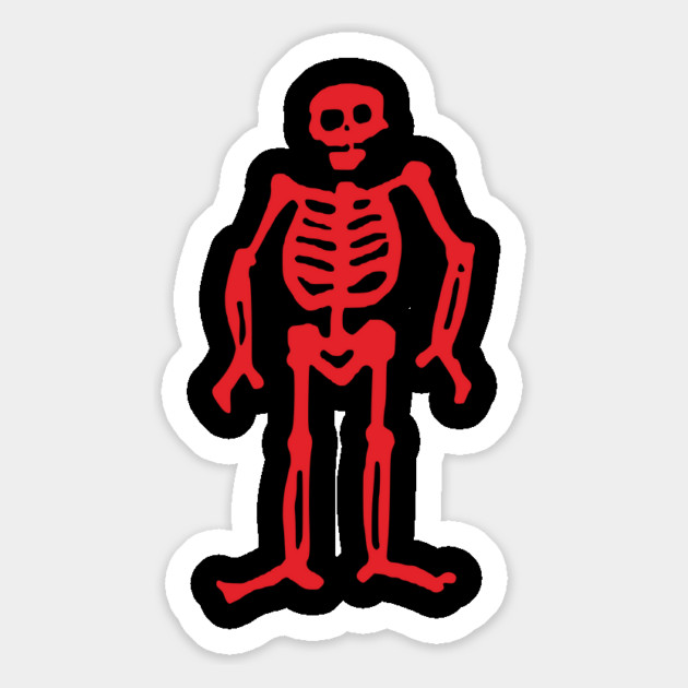 Pirate Flag - Pirate Edward Low - Red Skeleton Flag Magnet by Yesteeyear