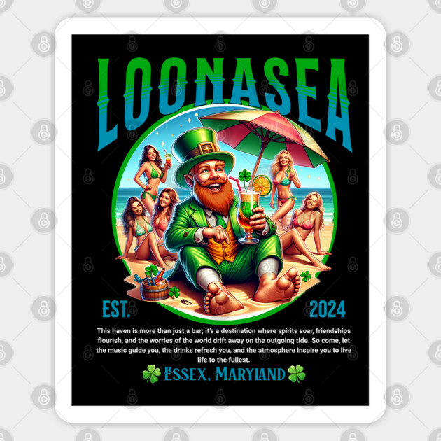 The Loonasea stop by the Joint Bar Lounge Essex Maryland Sticker by Joaddo