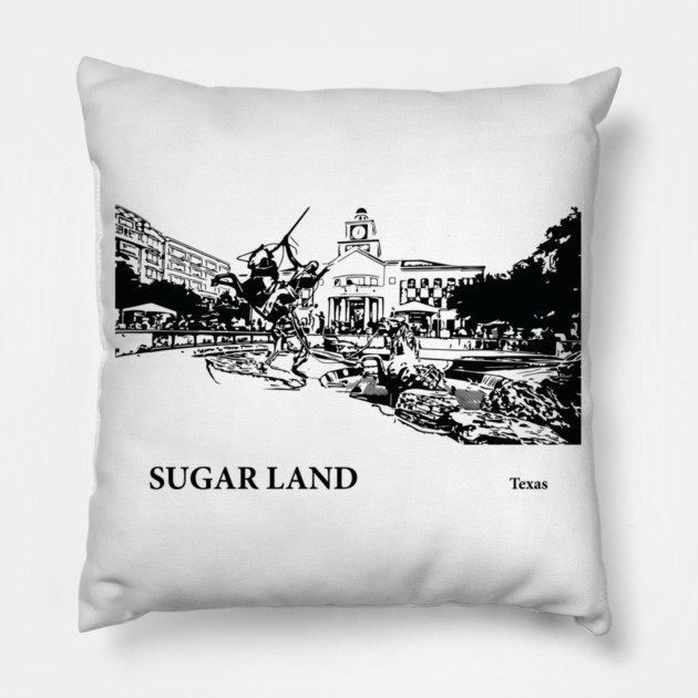 Sugar Land Texas Pillow by Lakeric