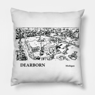 Dearborn Michigan Pillow
