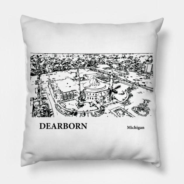 Dearborn Michigan Pillow by Lakeric
