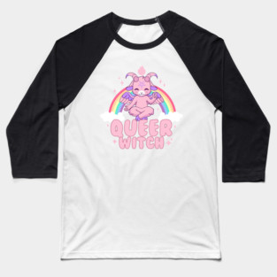 Queer Witch Cute Baphomet Goat Baseball T-Shirt