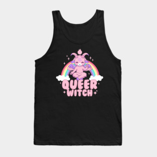 Queer Witch Cute Baphomet Goat Tank Top