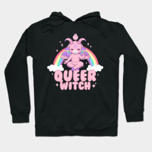 Queer Witch Cute Baphomet Goat Hoodie